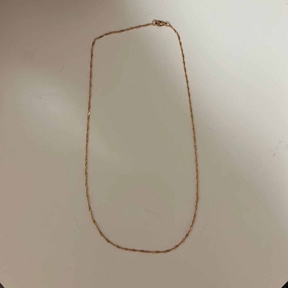 18.5” gold twist necklace